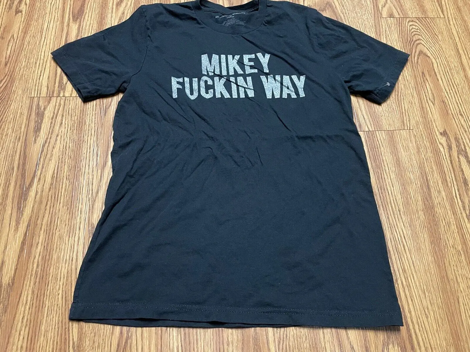 # A25 My Chemical Romance Black Mikey F ** King Way Concert Shirt Large Rock