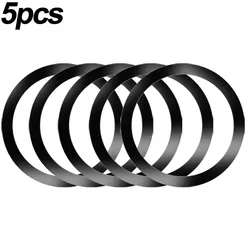 Universal Magnetic Wireless Charger Metal Plate Car Phone Holder Sticker (Black - A 5Pcs)