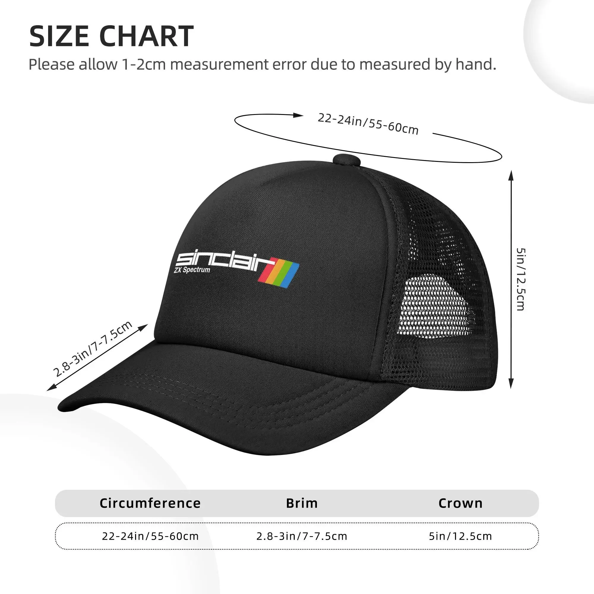 Sinclair Zx Spectrum Mesh Baseball Cap Adult Sun Caps Geek