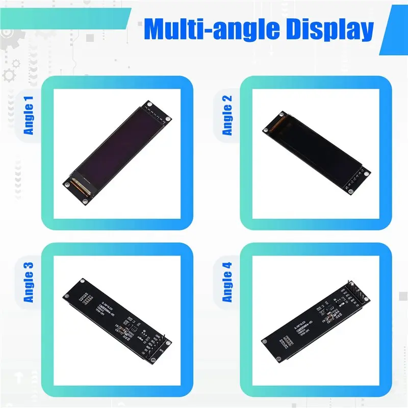 【추수감사절】2X 실제 OLED 디스플레이 2.08인치 256X64 그래픽 LCD 모듈 흰색 디스플레이 화면 LCM 화면 SH1122 컨트롤러 Sup
