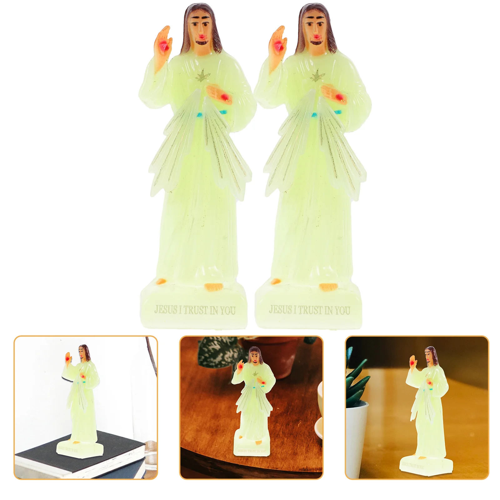 

Glow The Dark Jesus Statue Luminous Jesus Religious Figurine Standing Holy Catholic Scuplture