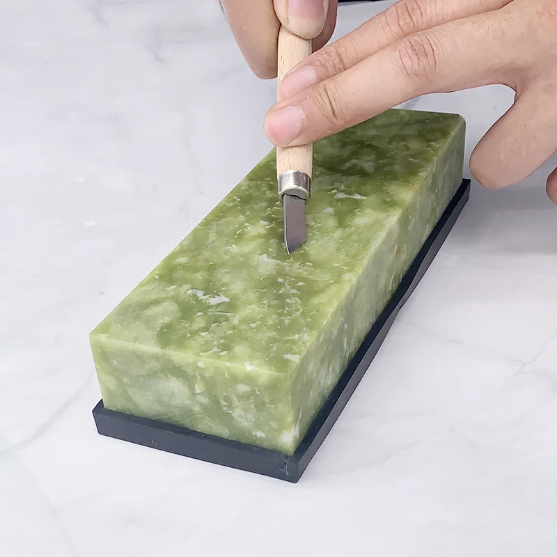 10000 Grit Natural Green Agate Sharpening Stone Whetstone Fine Grinder