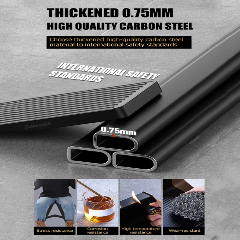 Household portable Thickened Aluminum Stairs Small Ladder Indoor Folding Ladder Stool Carbon Steel Home Use telescopic