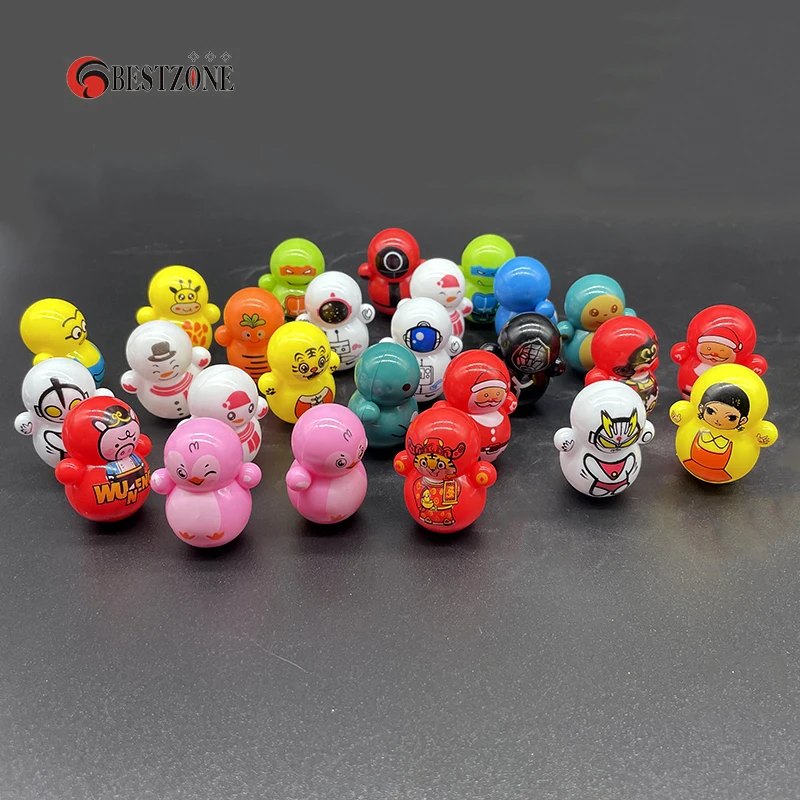 50PCS 1.14*1.46Inch Mini Tumbler Toy Roly-poly Tilting Self-righting Doll  Puzzle Nostalgic Traditional Toy Gift Cartoon Animal - AliExpress