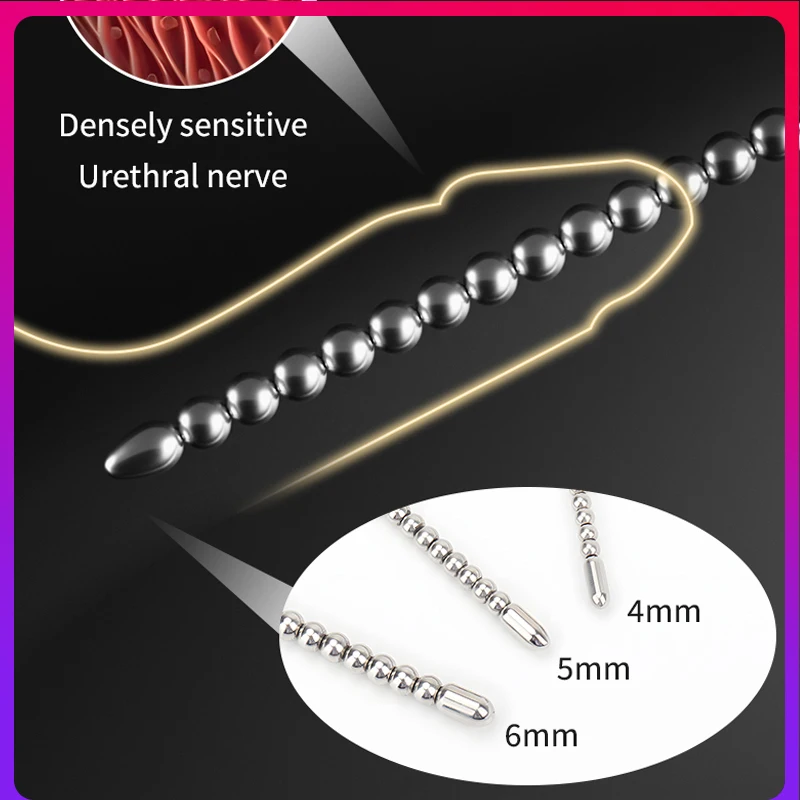 Penis Sex Toys Stainless Steel Urethra Pull Beads Horse Eye Stick Penis Massager SM Urethral Catheter Metal Urethra Plug Male Penis Stimulators