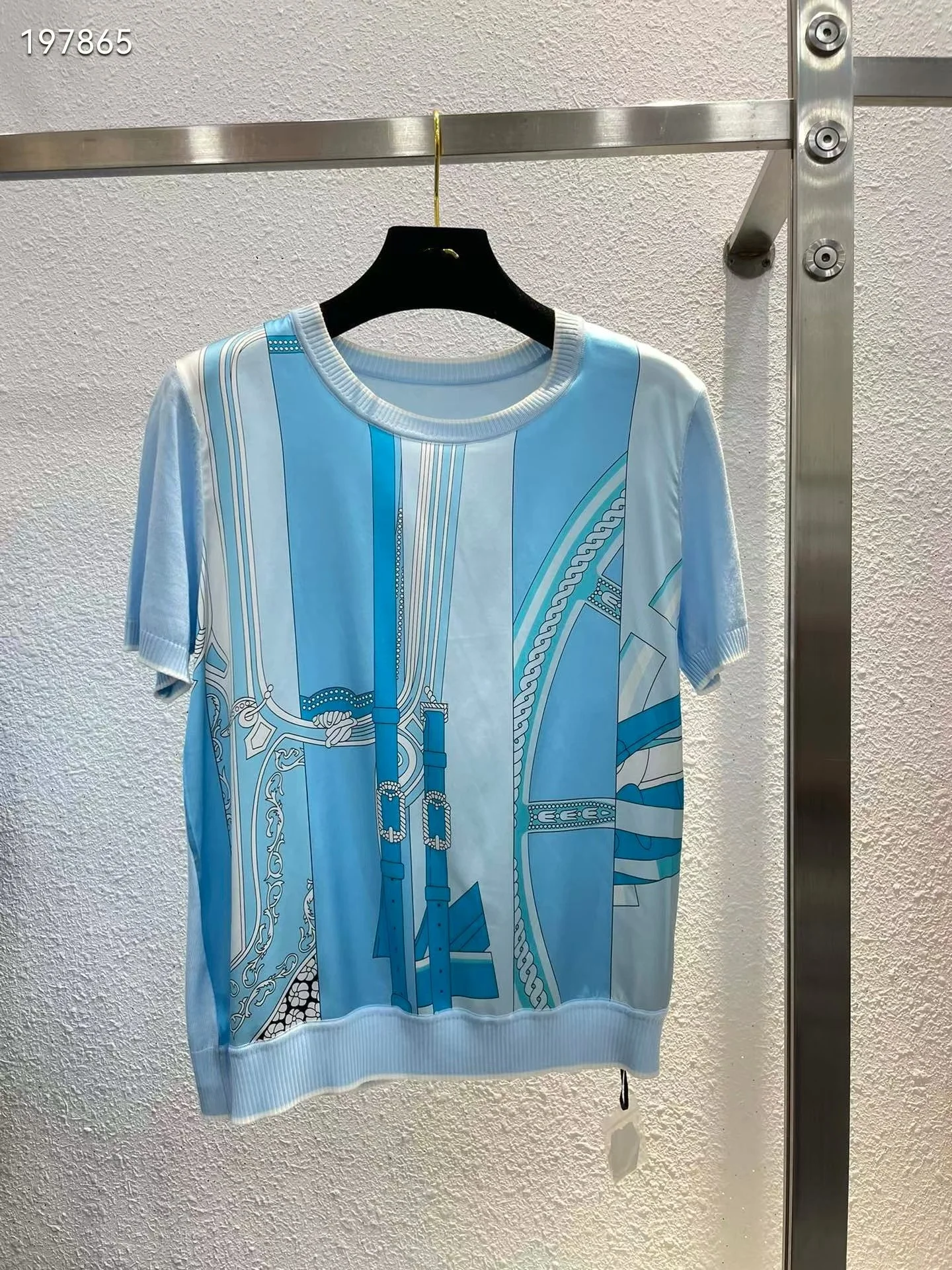 

ws0693 Fashion women Tops & Tees 2024 Popular European Design party style T-Shirts Women's Clothing