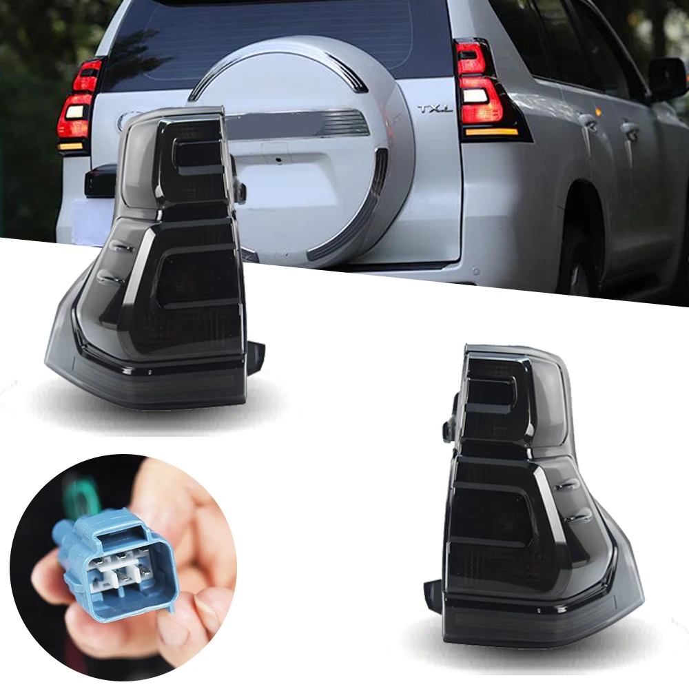 

Задние фонари для Prado LC150, светодиодные задние фонари 2010-2020, задний фонарь, автомобильный Стайлинг DRL, динамический сигнал поворота, задние автомобильные аксессуары