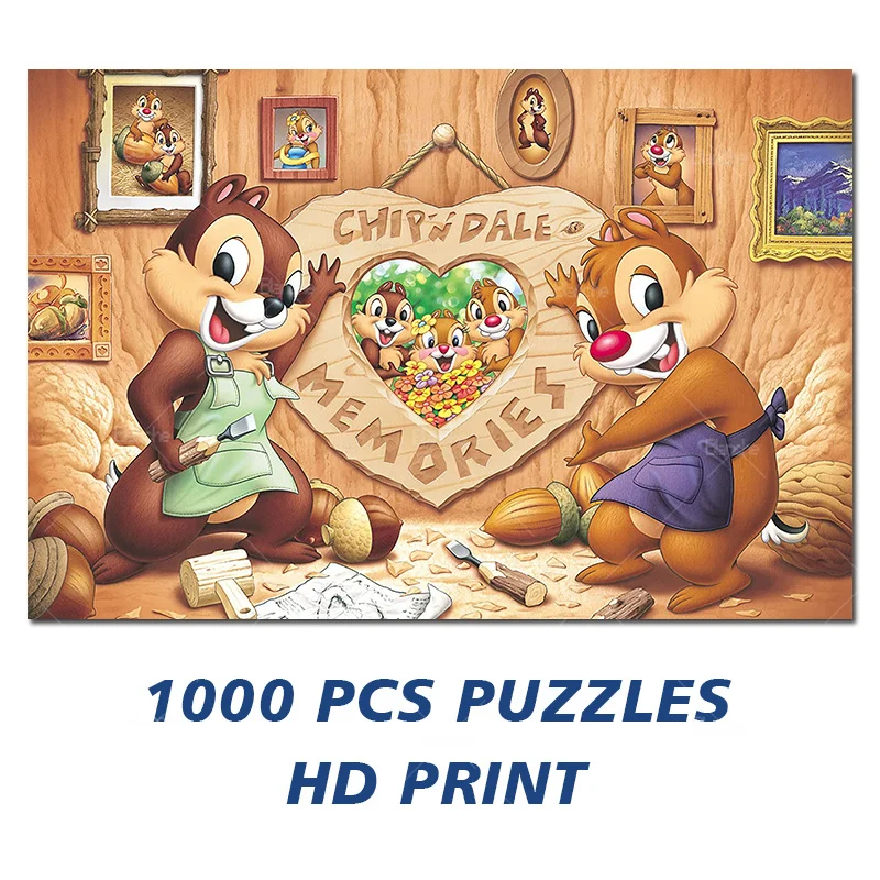 

Disney 300 500 1000PCS Chip 'n' Dale Friends House Photos Picture Puzzles Paper Jigsaw Puzzle Game Kids Teens Like Room Ornament