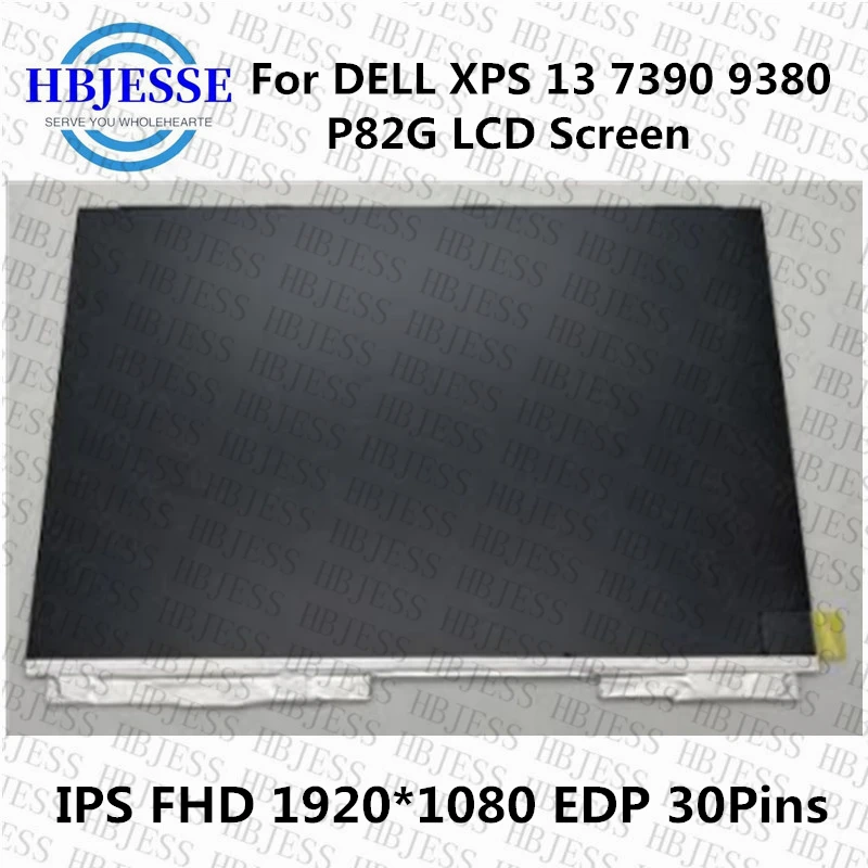 polegadas, lq133m1jw31, dell xps 13 7390 9380
