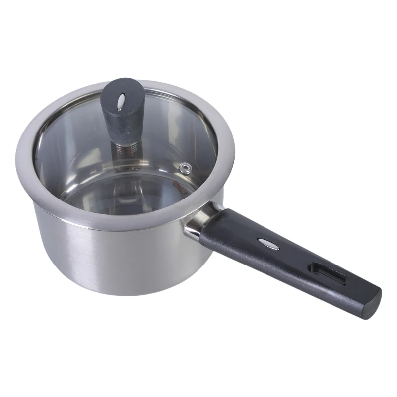 Stainless Steel Small Milk Pots Kitchen Saucepan with Ergonomic Handle Practical Saucepan for Cooking Enthusiasts
