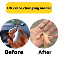 Colorful Sunny Day Doll Car Mounted Uv Color Changing Roasted Duck The Duck Swinging On The Swing Vehicle Mounted Hanging Type 2