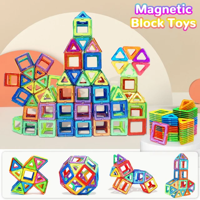 Magnetic Building Blocks DIY Magnets Toys medium size STEM Toys Construction Toys Learning Educational Magnet Toys 2