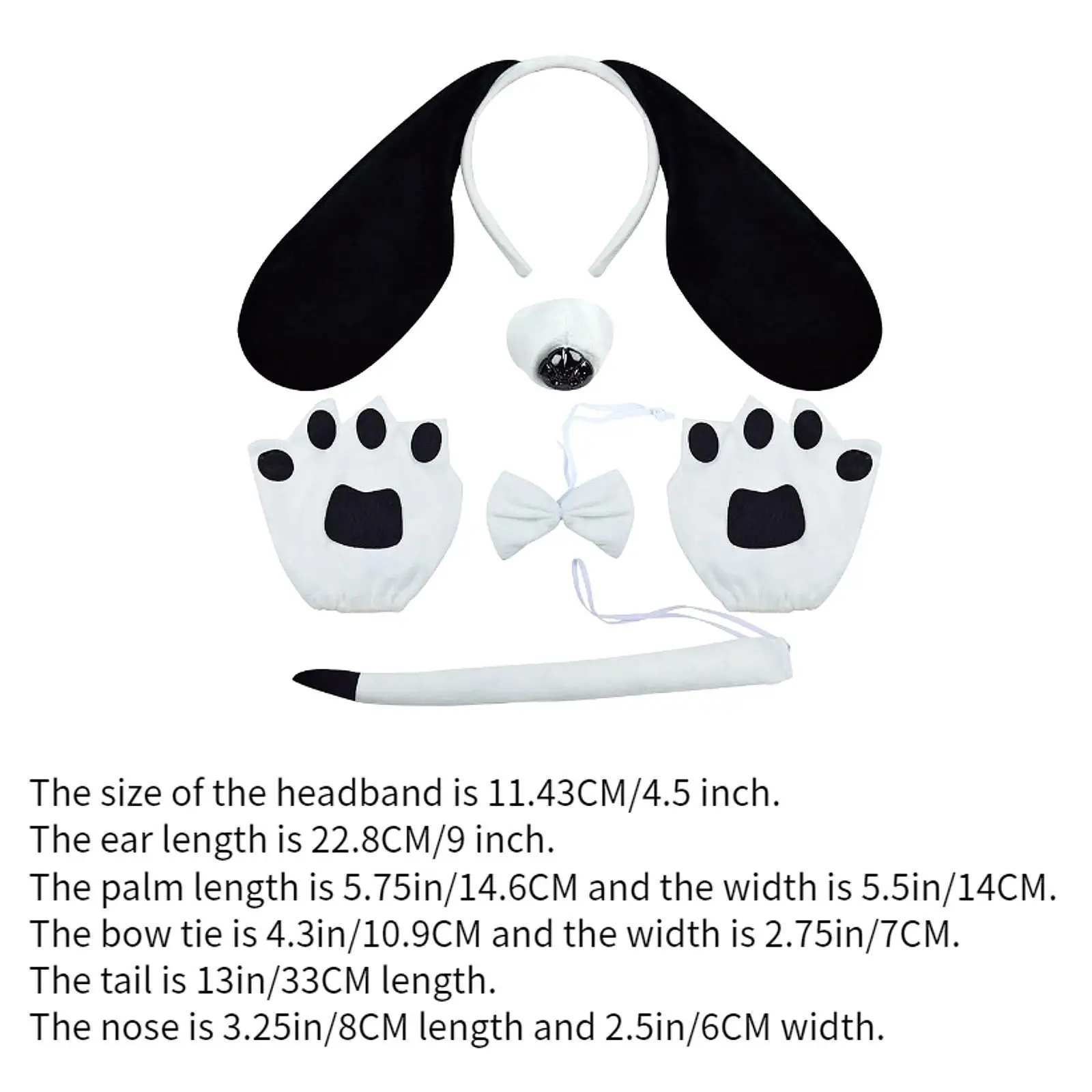 Puppy Dog Ears and Tail Set Dress up Gifts Hair Accessories Dog Headband