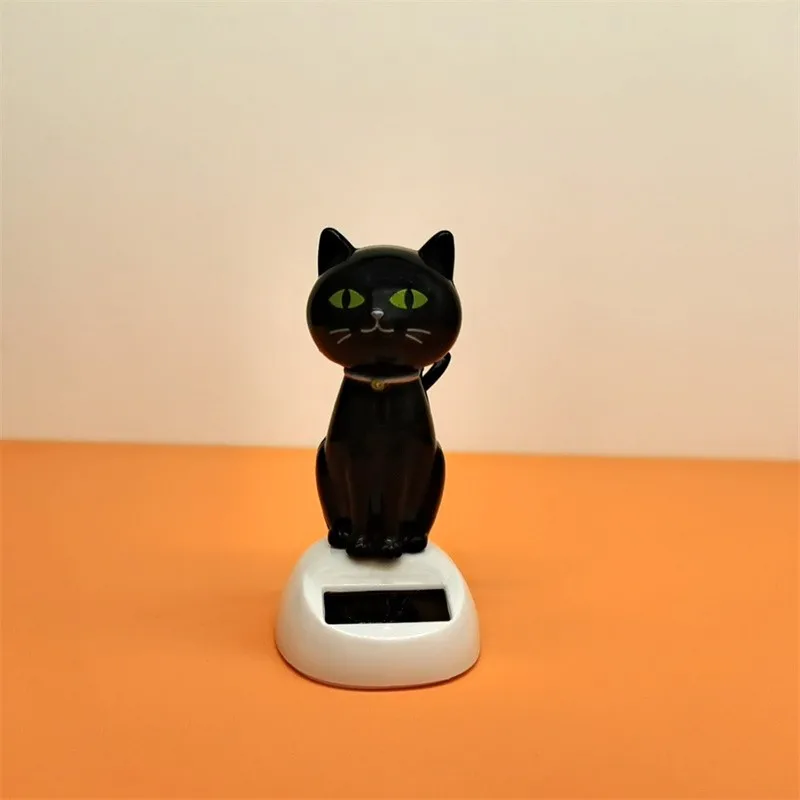 Novelty Solar Toys Cartoon Cute Cat Series Solar Swinging Doll Funny Desktop Decorations Swinging Cat Car Ornament solar kimono doll ornament