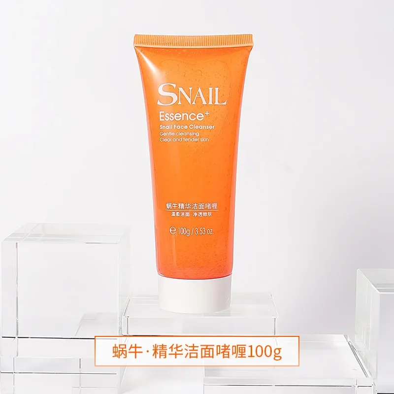LAIKOU Snail Facial Cleanser Anti Aging Natural Organic Gel Daily Face Wash Exfoliating Gel Deep Pore Cleansing Skin Care 100g