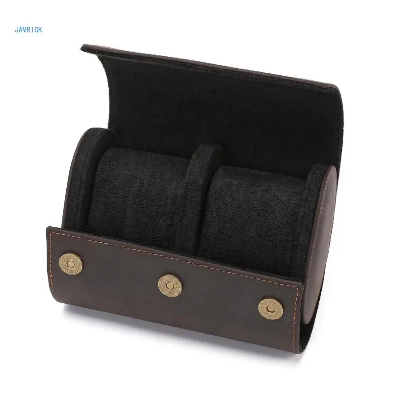 Travel Watch Roll with Velvets Wristwatch Holder Rings Display Cases for Adult