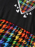 Robe de printemps et d'automne pour filles, motif cœur, tissu côtelé confortable, robe de princesse décontractée pour enfants de 1 à 8 ans 5