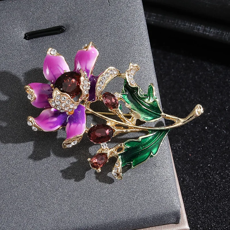 Broch De Flor De Tulipán De Cristal Grande Para Mujer, Broche De Diamant De Imitación, Alfiler Creativos De Lujo, Accorios De Fita De Oficina, Regalo De Año Nuevo - AliExprs