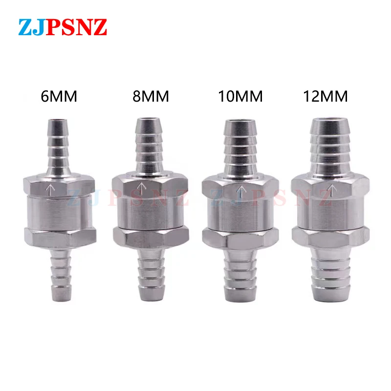 6mm 8mm 10mm 12mm Valves Aluminium Alloy Fuel Non Return Check Valve One Way Petrol Diesel Carburettor Car Vacuum Hose Universal