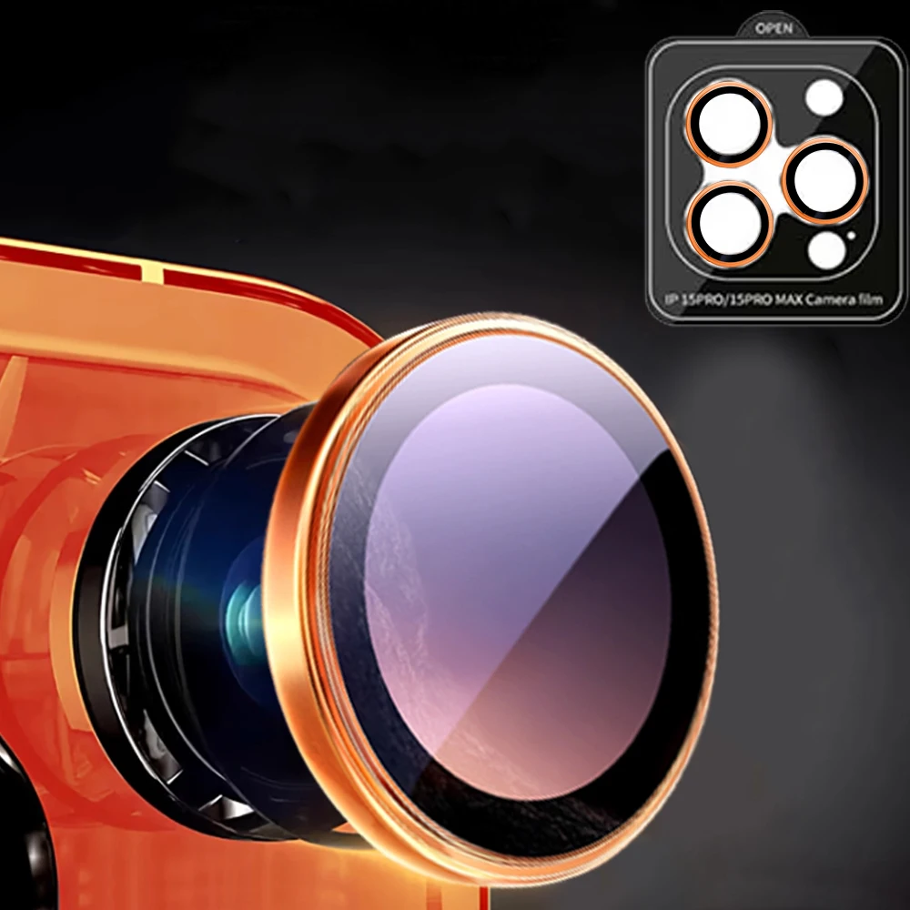 Desert Titanium Tempered Glass Camera Lens Protector