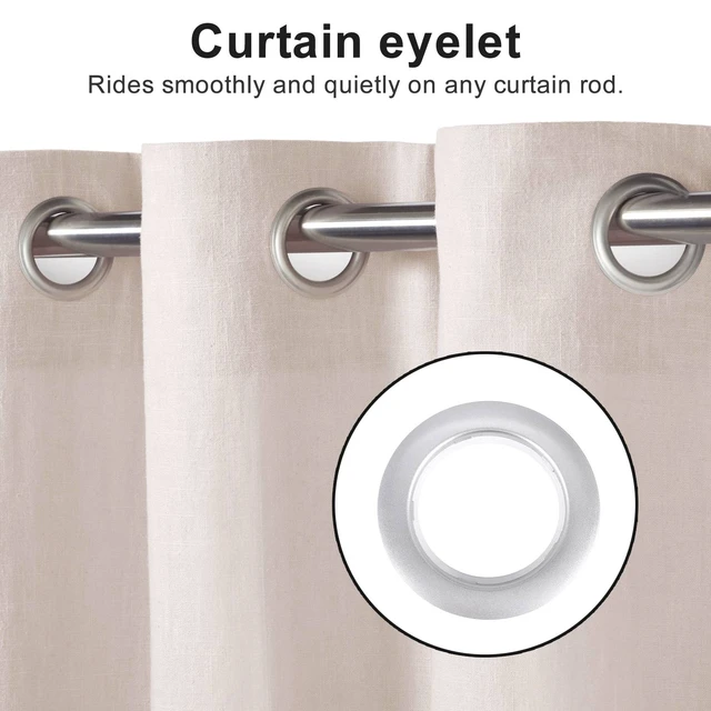 10x Curtain Punch Eyelet Ring Grommet Roman Rod Circle Plastic Buckle Home  Decor | eBay