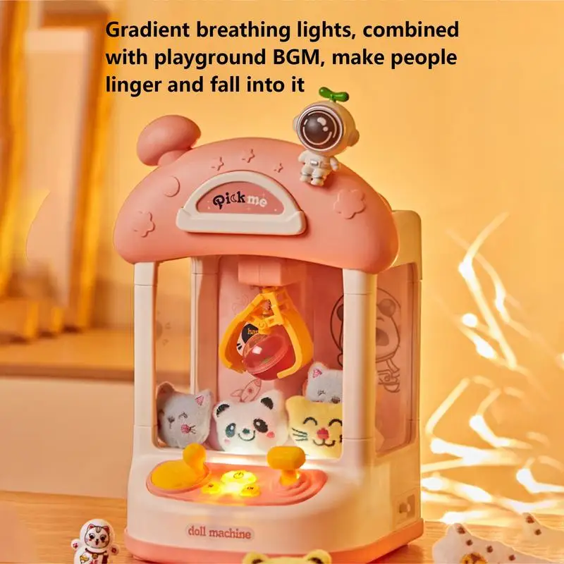 Cartoon Automatic Doll Machine Kid Operated Play Claw Game Machine Toy Crane Machines Music Doll Toys For Children Kids Gift 5