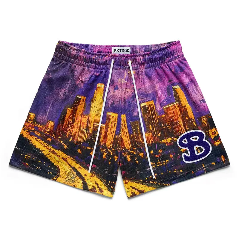 BUCKETSQUAD 2025 Summer Basketball Men Shorts Mesh sweatpants Loose Fashion Men Skateboarding Running Shorts Sports Beach Pants 5