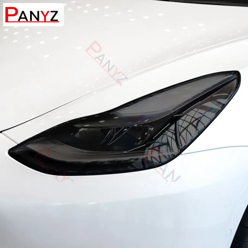 

Защитная пленка для автомобильных фар Tesla Model 3 2021, тинт для фары, задний свет, прозрачный, дымчатый, черный, защитный чехол из ТПУ
