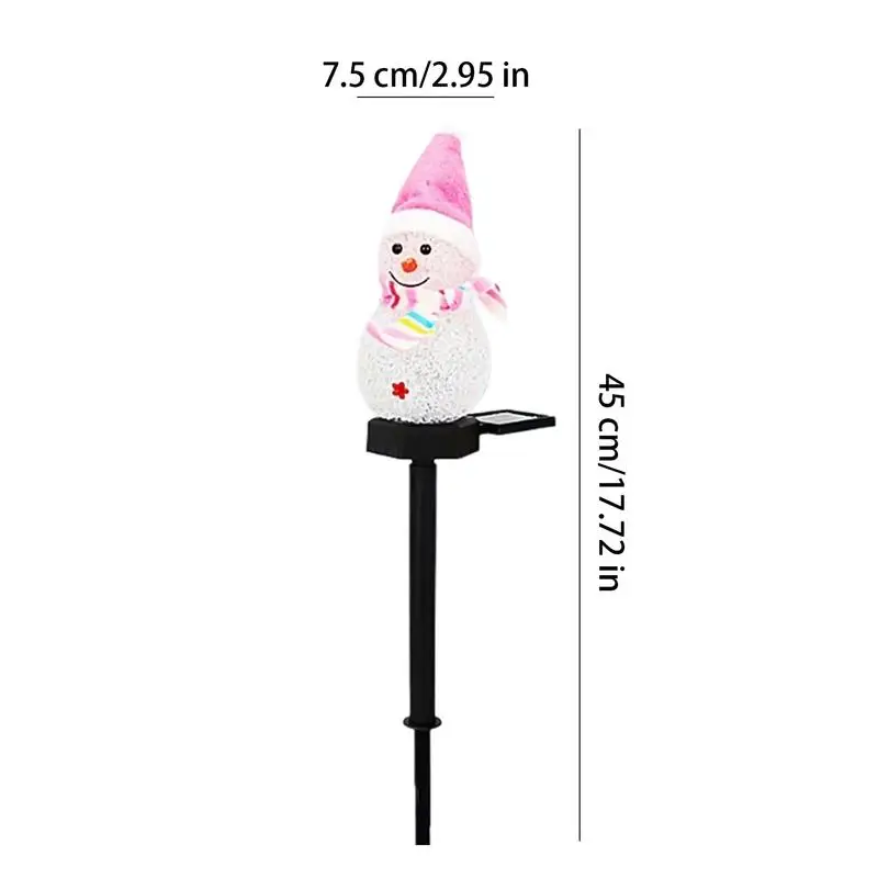 Christmas Snowman Solar Stake Lights Solar Powered Snowman Lights Waterproof Solar Christmas Decorations Outdoor Christmas For 6