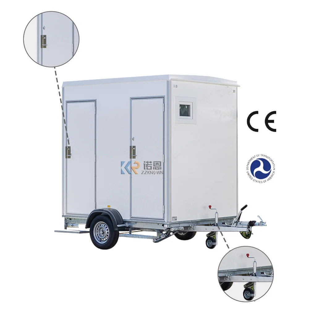 2023 Più Popolare Contenitore Pubblico Wc A Basso Costo Viaggio Casa Portatile Rimorchio Mobile Wc Con Doccia