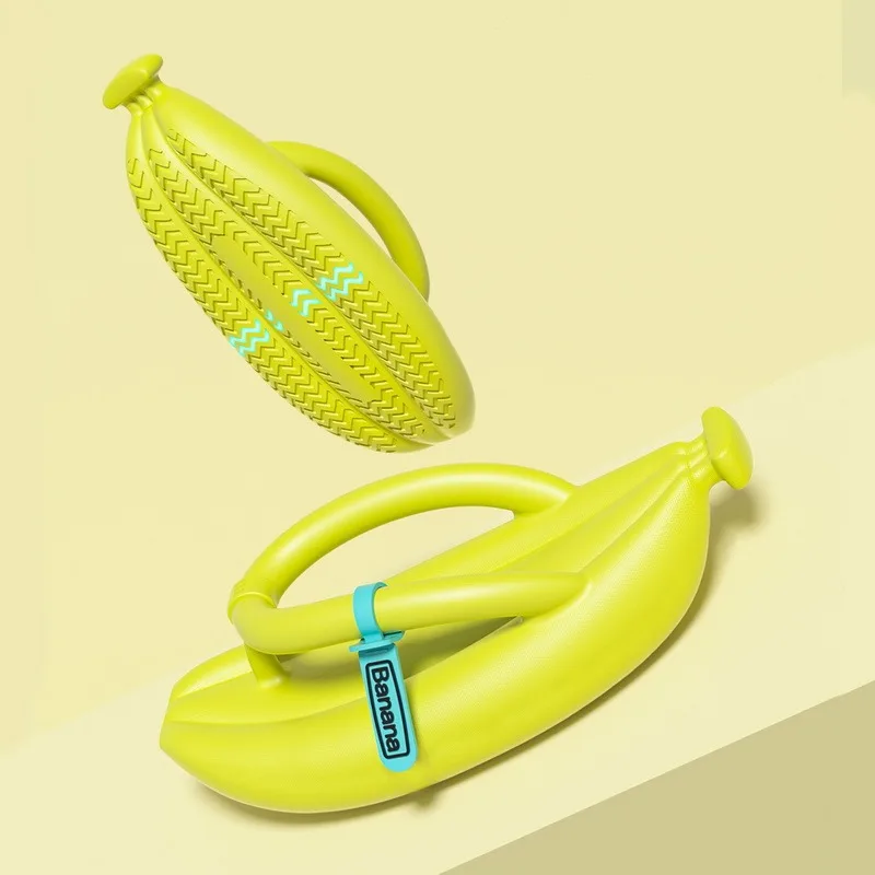 Neue Sommer Banana Flip-Flops Slipper Für Männer Dicke Sohle Nicht-Slip Strand Sandalen Für Frauen Badezimmer Paar Lustige banane Rutschen_voghion.com