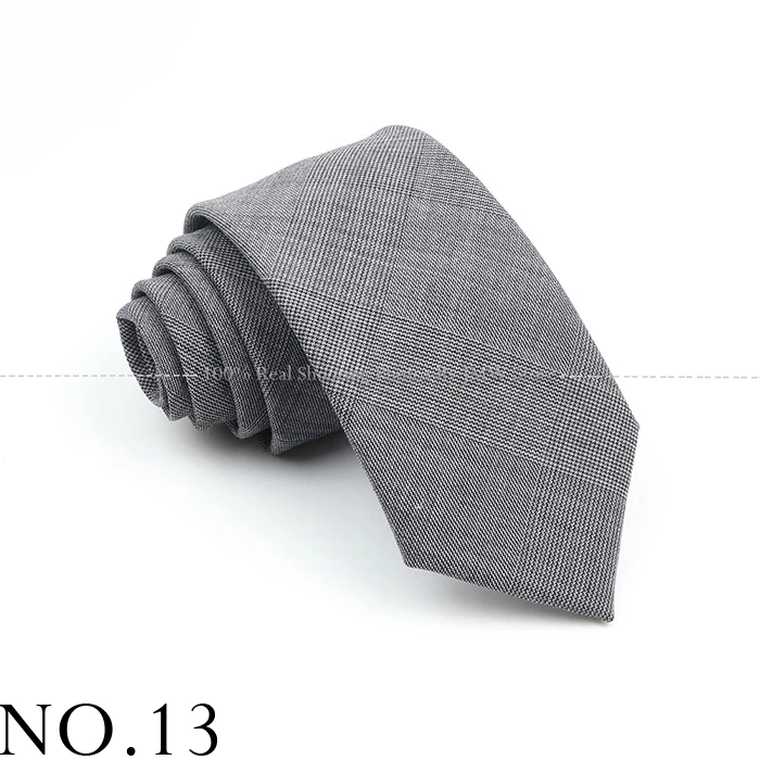Herren Krawatten 7cm klassische Wolle handgemachte dünne graue karierte Krawatten gestreiften schmalen Kragen schlanke Kaschmir lässige Krawatte Accessoires Geschenk – Detail 13