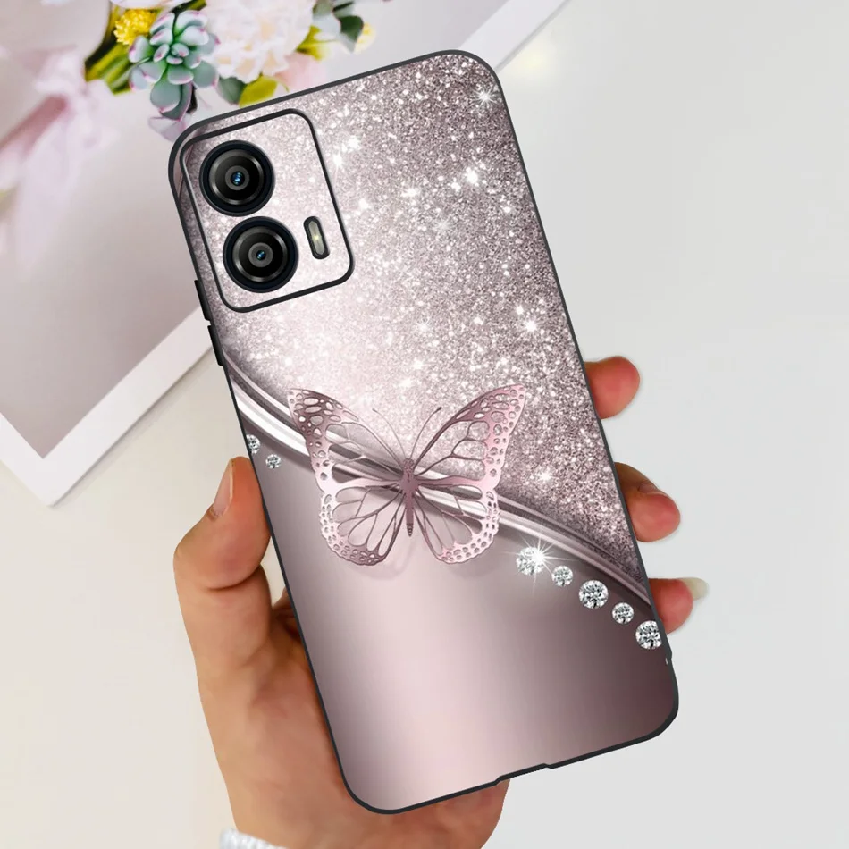 Stylish Pattern Soft TPU Shockproof Black Silicone Phone Case