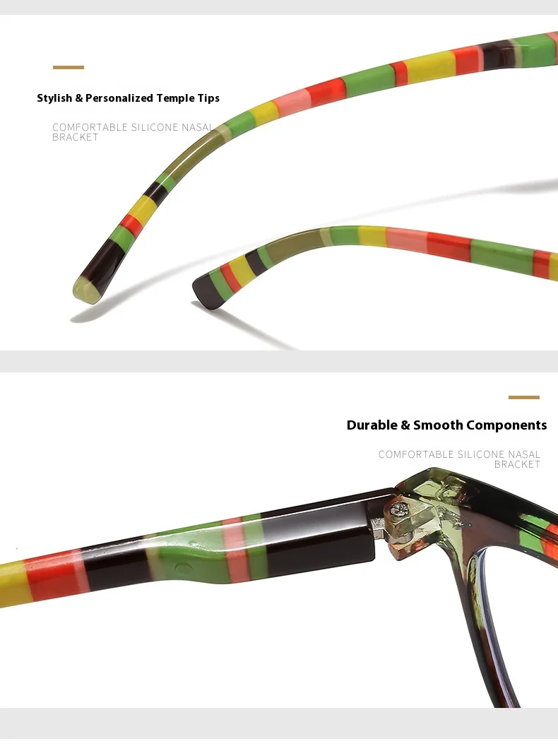 Reading Glasses Women – Lightweight Rectangle Plastic Frame With Anti-Reflective Lenses