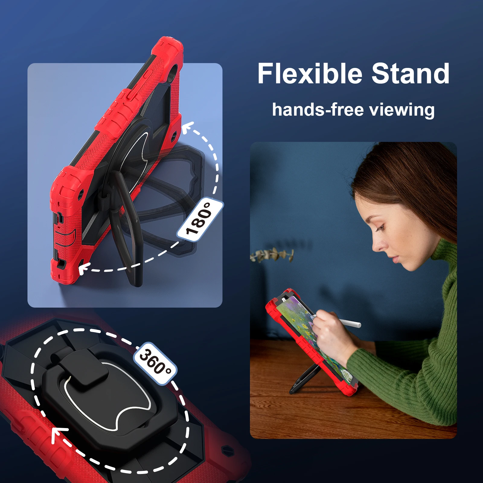 Silicone Protective Case For Samsung Galaxy Tab A9 With Stand_voghion.com
