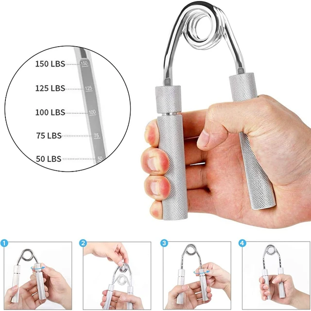 Metal Hand Grips 50-350LBS Strength Training Finger Grip Exercise Fitness Rehabilitation Shape Muscles Portable Hand Grippers 4