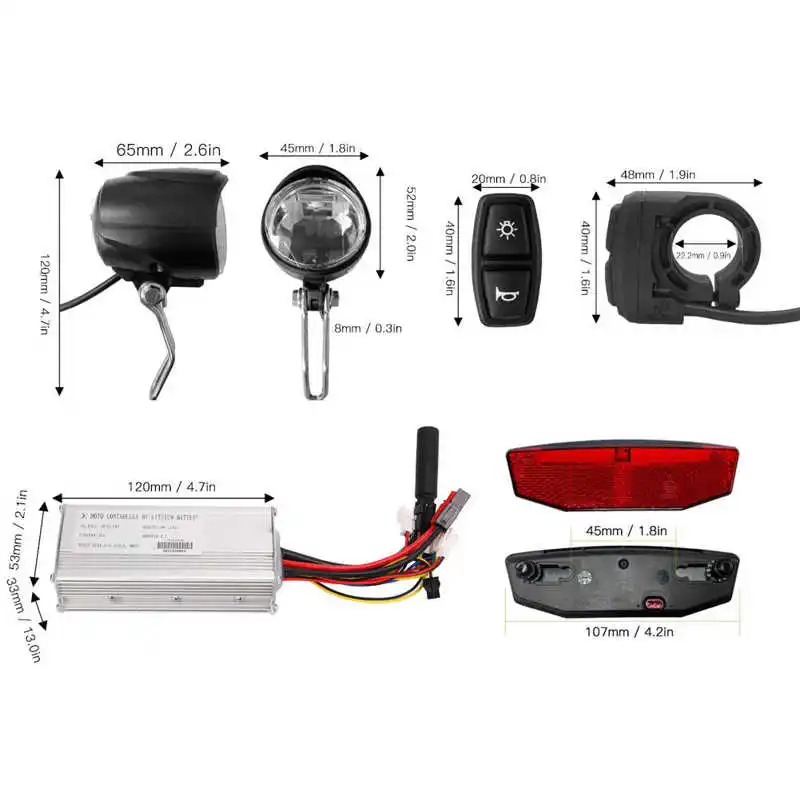 36V 48V 25A E-bike Controller S866 Display Light Throttle