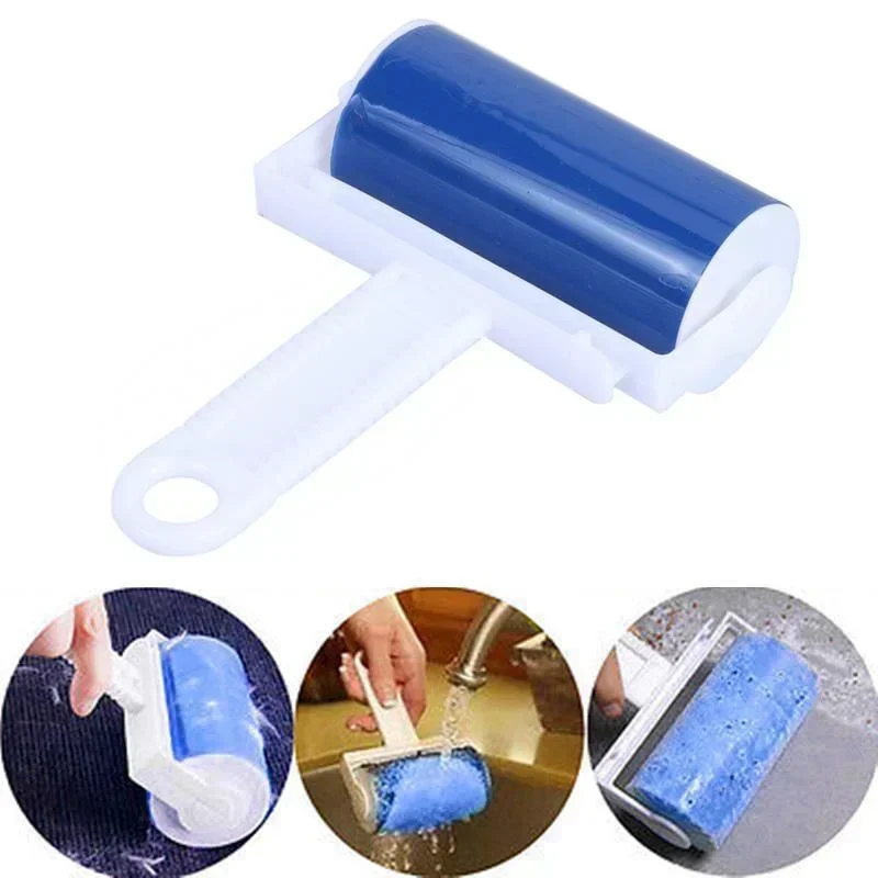 Clothes Dust Removal Roller Sticky Hair Roller Washable Dust Removal Sticky Hair Removal Sticky Reusable Hair Remover