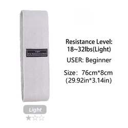 Enhanced Fabric Resistance Bands for Glute and Thigh Workouts - Elastic Fitness Loops for Squats, Yoga, and Gym Training (Light gray)