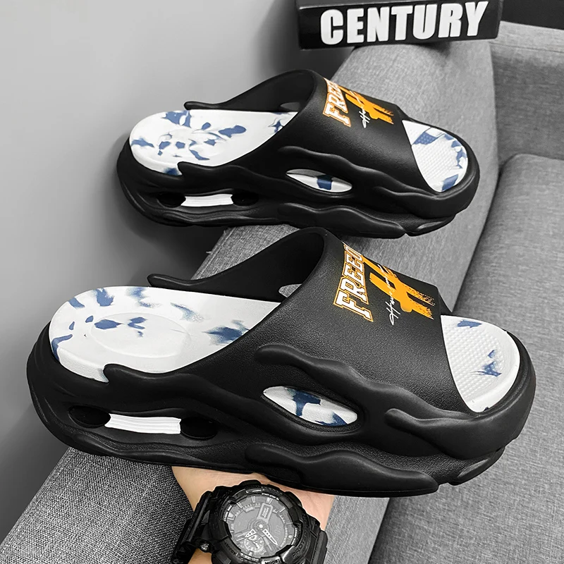 Flip Flops Cushioned Slippers Eva Slippers Summer Slippers House Shoes Summer Sandals Beach Shoes Men Summer Slippers Flip Flops Soft Bottom Sandals Flat Shoes for Couple Beach Household