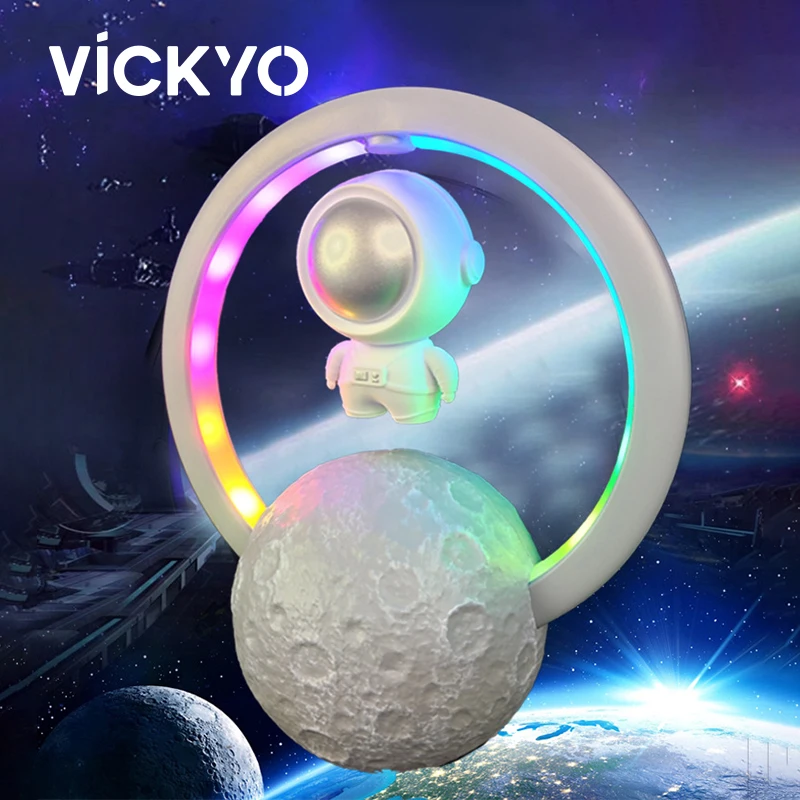 

VICKYO RGB LED Night Light Decoration Bedroom Creative Astronaut Children's Night Light with Bluetooth Speaker For Kids Gifts