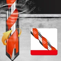 Jeu de forets à percussion en carbure, outils de forage multifonctionnels pour trous triangulaires 3-12mm pour le perçage de carreaux de verre, de céramique, de béton et de briques 4