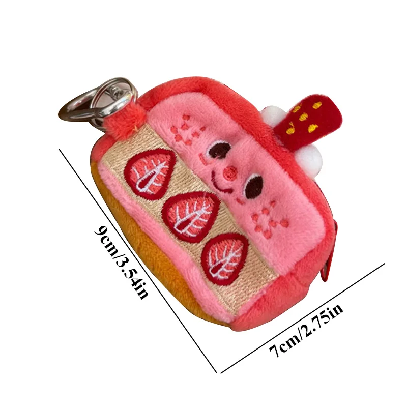 激安特価 Strawberry Pattern Coin Purses Cute Key Earphone Storage Bag ウェア