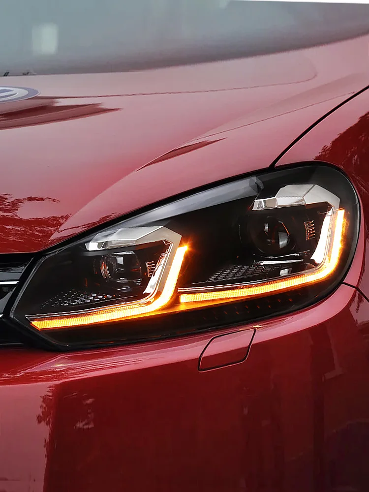 

Автомобильный Стайлинг для Volkswagen Golf 6 MK 6 светодиодный фары 2010-2012 DRL динамический сигнал фара Bi-Xenon лазерный луч аксессуары
