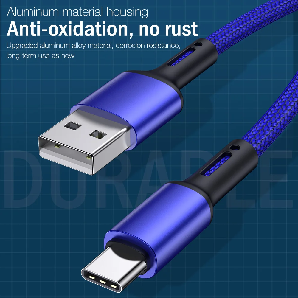 Premium USB Type C Fast Charging & Data Sync Braided Cable - Durable & Versatile Lengths