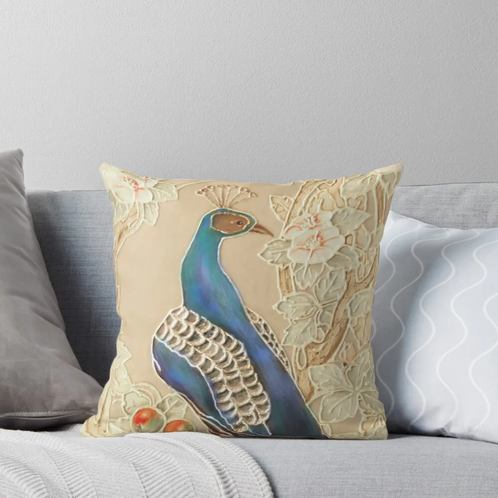 

Peacock and Apples Throw Pillow Custom Cushion Photo pillowcases for sofa cushions