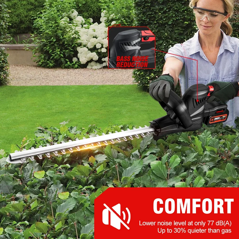 2000W Brushless Electric Hedge Trimmer Cordless Household Trimmer Rechargeable Grass Trimmer Garden Tools For 21V 18V Battery - Image 3