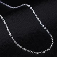 Collier chaîne en argent Sterling 925, 5 pièces/lot, mode hommes/femmes, bijoux à bricoler soi-même, chaîne Rolo 1mm, collier 16 18 20 22 24 pouces, vente en gros 3