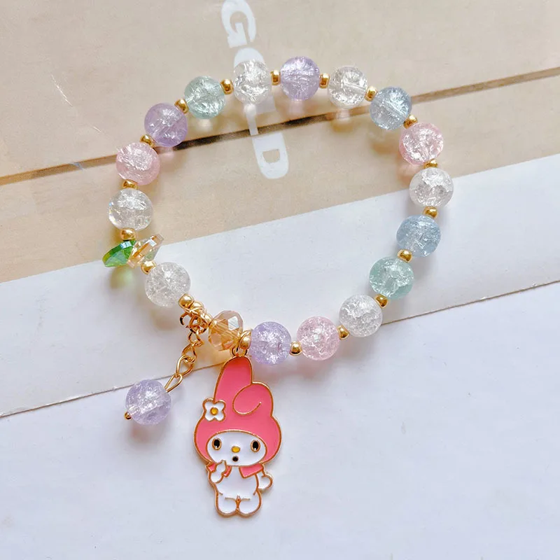 Sanrio Bracelets Kawaii Cartoon Charms Bracelet Cinnamoroll Women Jewelry  Gift Toys Cute Candy Bracelet for Girlfriends Children