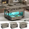 40" Lift Top Coffee Table, 4 in 1 Coffee Tables with Storage Cabinet for Living Room, Small Farmhouse Coffee Table with 2 1